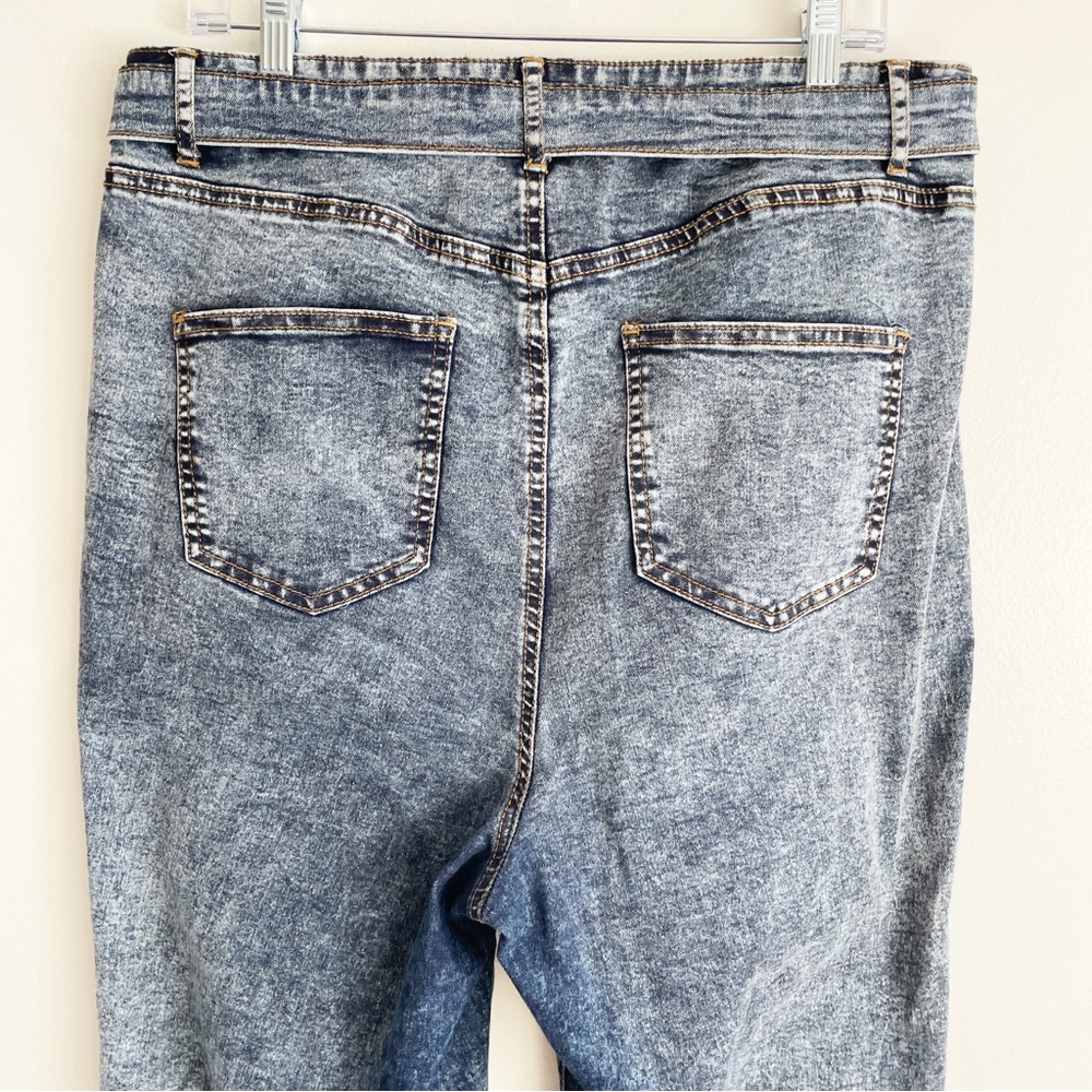 Fashion to Figure high rise belted cargo jeans utility carpenter work wear army - Picture 9 of 15